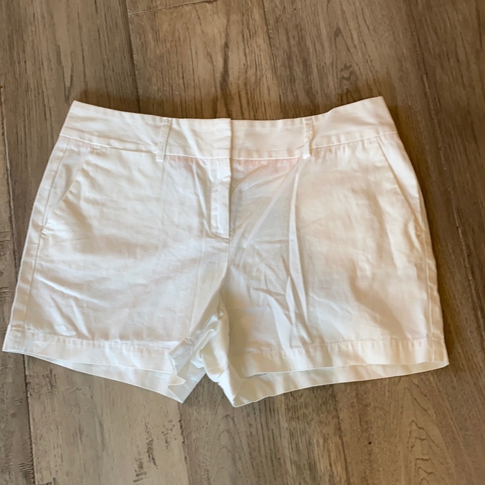 LOFT cotton white shorts 8